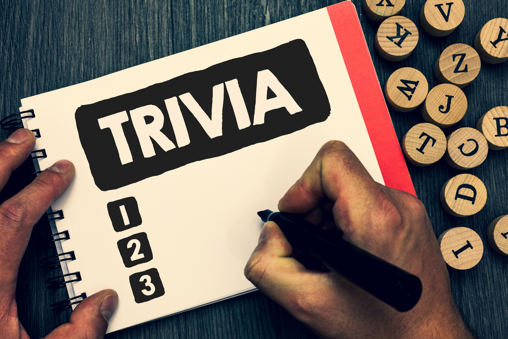 Writing note showing Trivia. Business photo showcasing Pieces of insignificant info of something someone someplace Creative idea paper object inspiration lovely thoughts puzzle notepad.